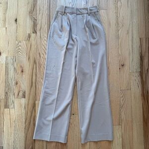 Favorite Daughter Taupe Pleated Trousers